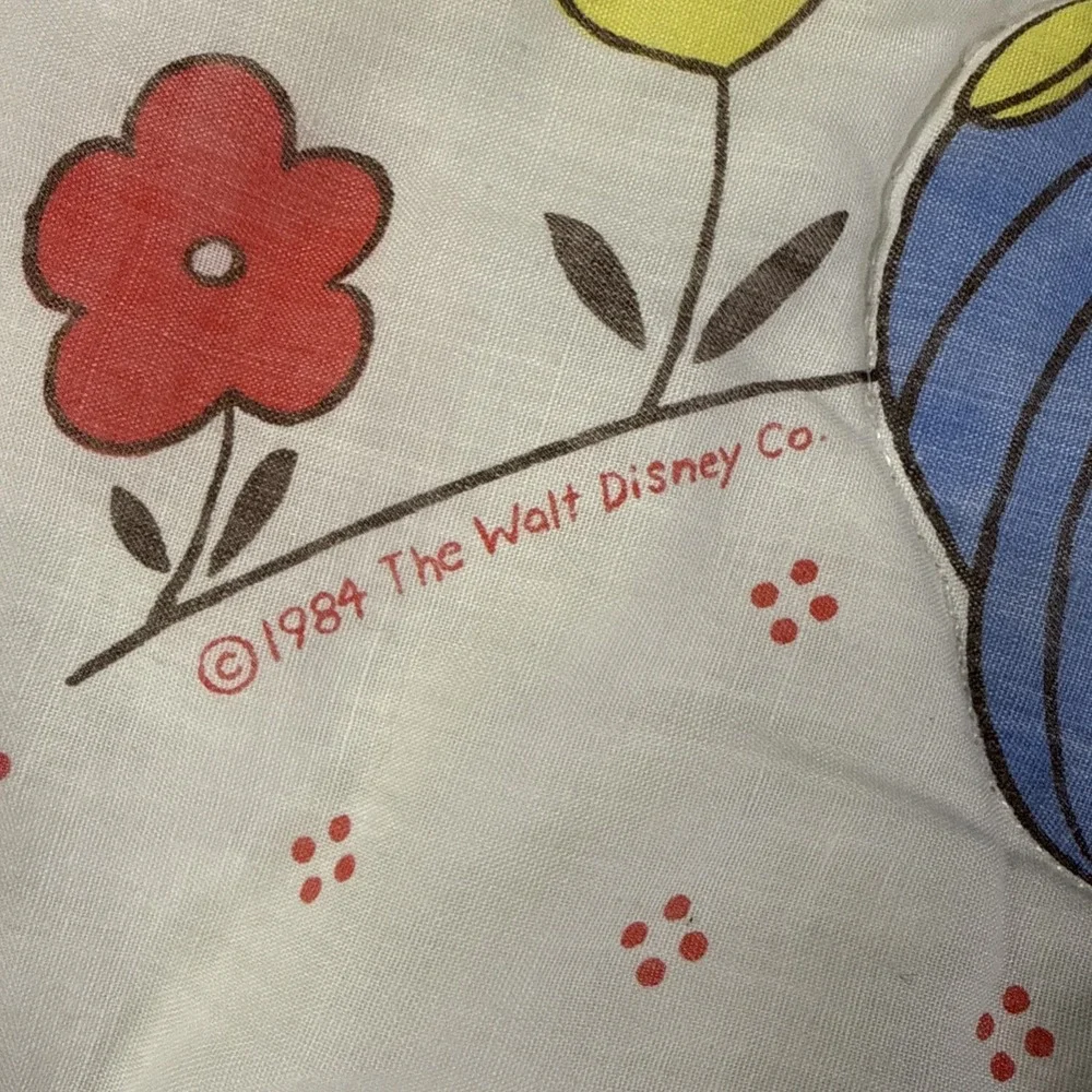 Vintage 1984 Dundee Disney Baby Crib Blanket Mickey Minnie Pluto Quilt USA 41x31